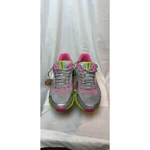 Reebok Zig Lite Ziglite‎ Gray Hot Pink Neon Green Running Shoes Sneakers Wmn's 8